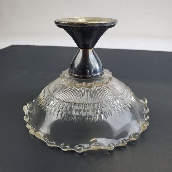 Vintage Duchin Creation Weighted Pedestal Base Glass Candy Dish Sterling Silver - Picture 6 of 6